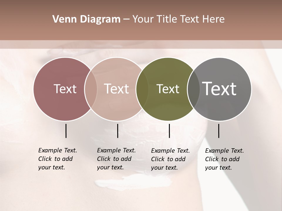 A Woman With A Lot Of Cream On Her Breast PowerPoint Template