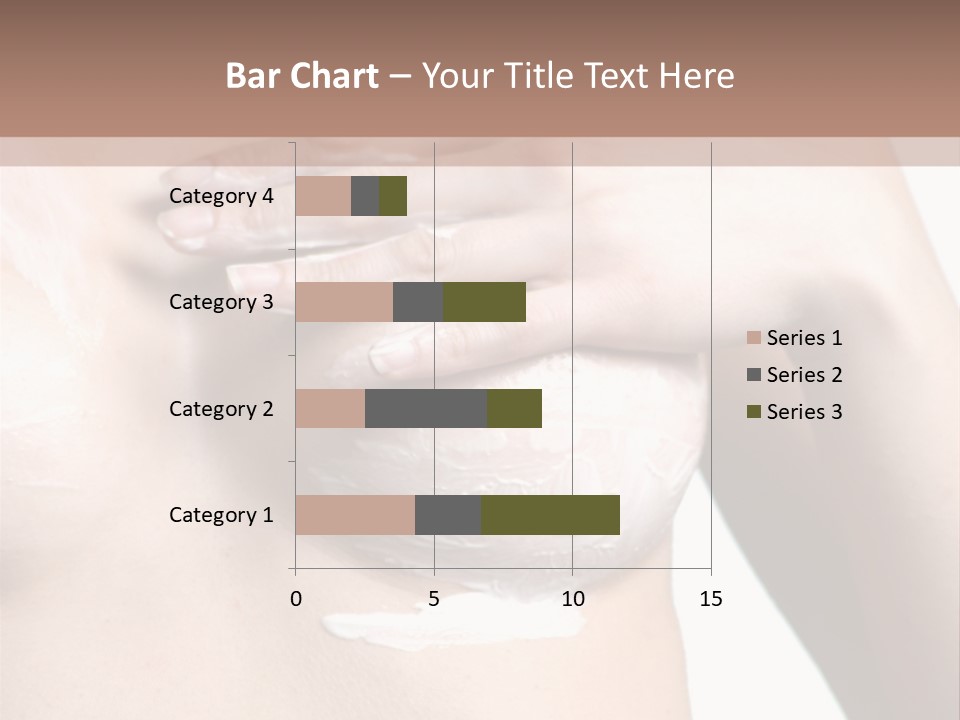 A Woman With A Lot Of Cream On Her Breast PowerPoint Template