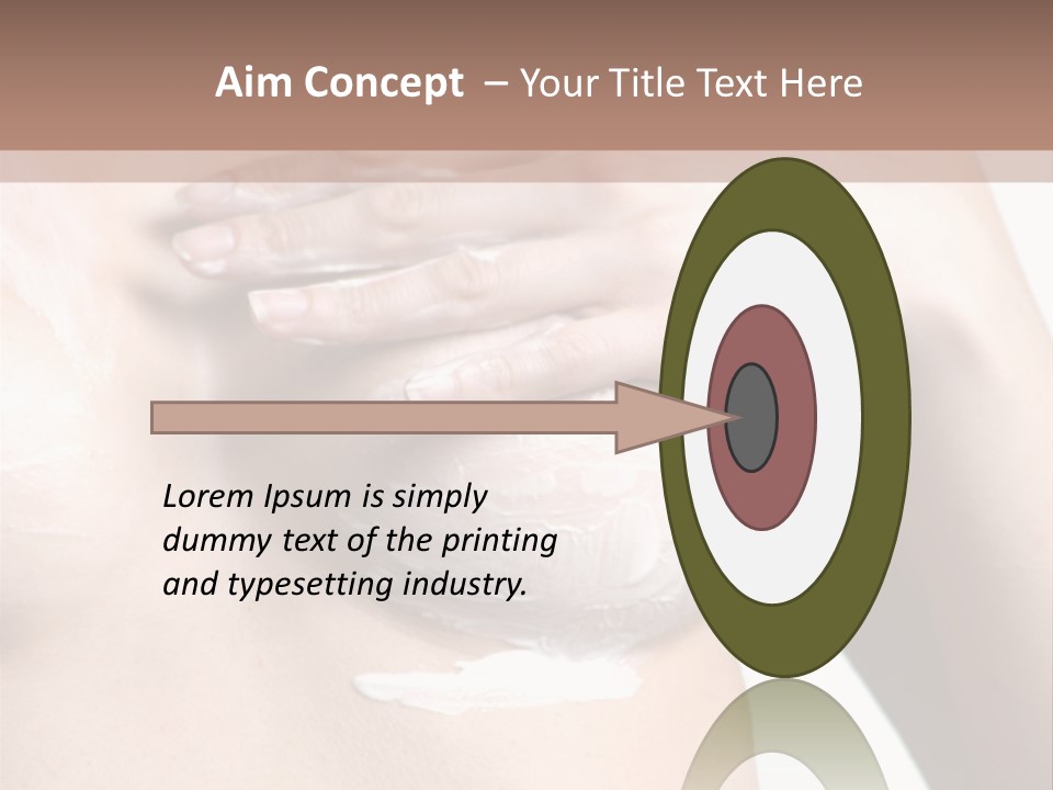 A Woman With A Lot Of Cream On Her Breast PowerPoint Template