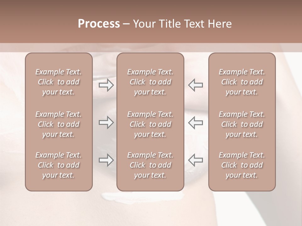 A Woman With A Lot Of Cream On Her Breast PowerPoint Template
