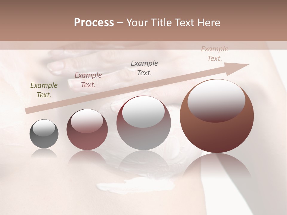 A Woman With A Lot Of Cream On Her Breast PowerPoint Template