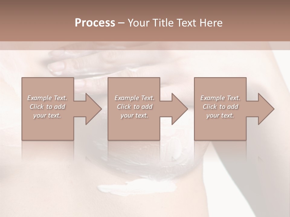 A Woman With A Lot Of Cream On Her Breast PowerPoint Template