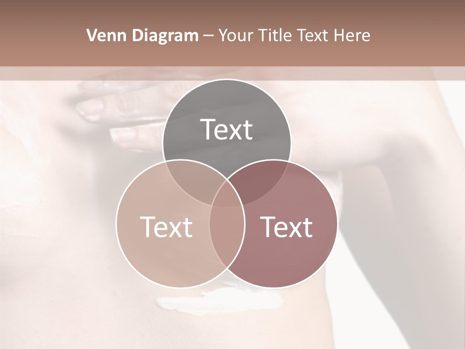 A Woman With A Lot Of Cream On Her Breast PowerPoint Template