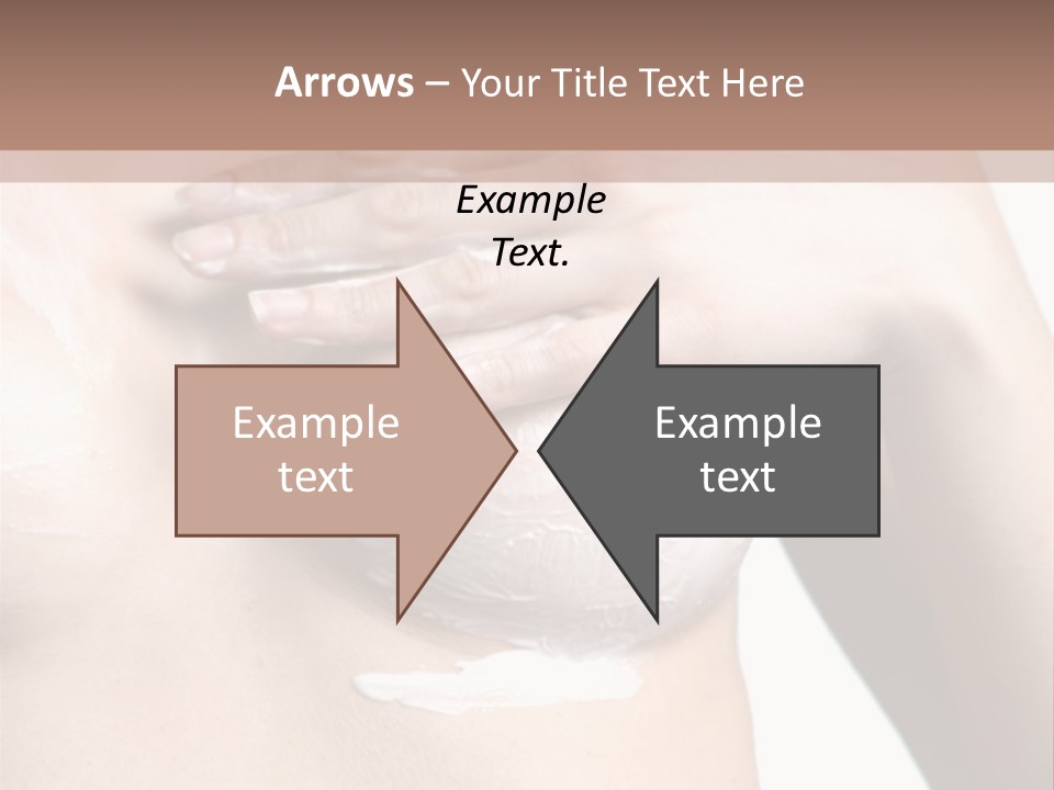 A Woman With A Lot Of Cream On Her Breast PowerPoint Template