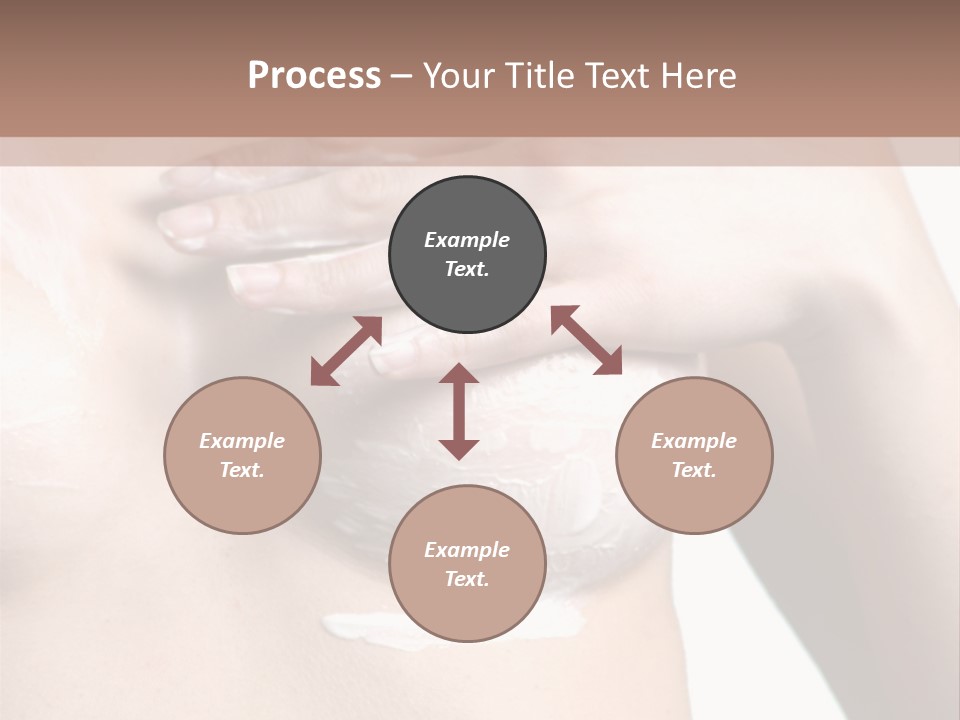 A Woman With A Lot Of Cream On Her Breast PowerPoint Template