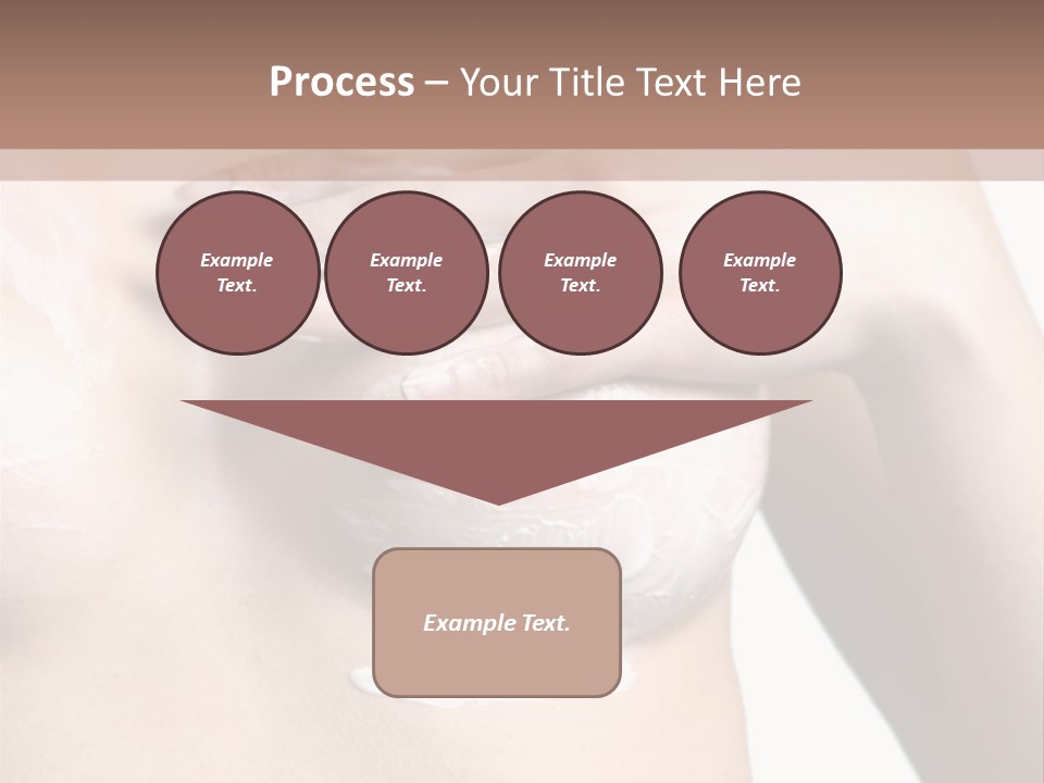 A Woman With A Lot Of Cream On Her Breast PowerPoint Template