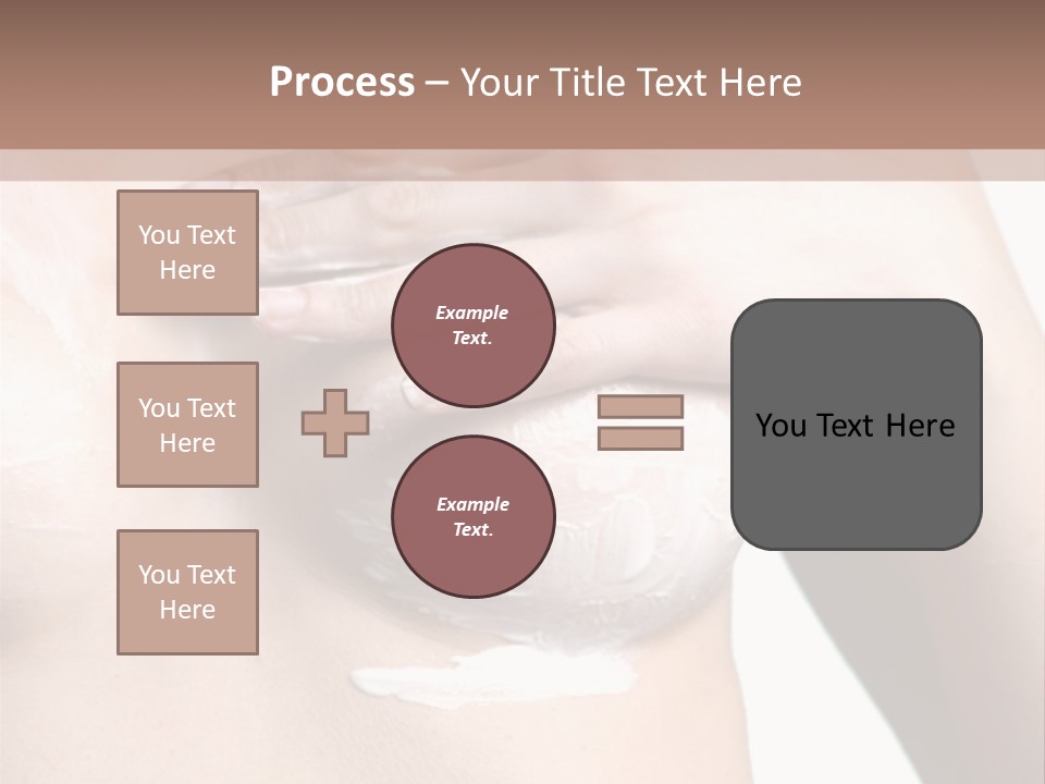 A Woman With A Lot Of Cream On Her Breast PowerPoint Template