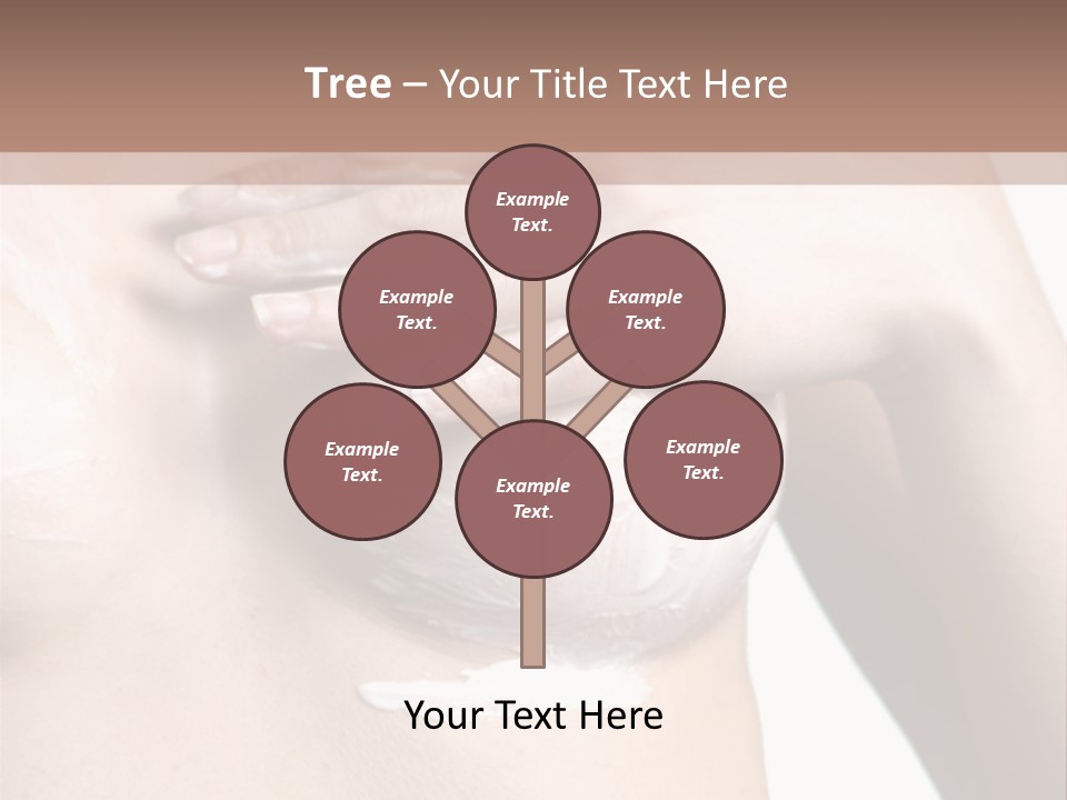 A Woman With A Lot Of Cream On Her Breast PowerPoint Template