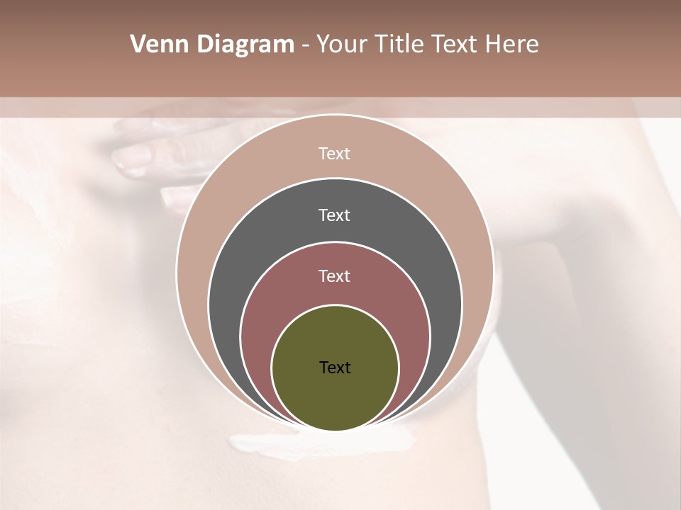 A Woman With A Lot Of Cream On Her Breast PowerPoint Template
