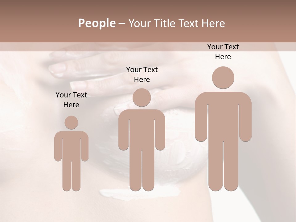 A Woman With A Lot Of Cream On Her Breast PowerPoint Template