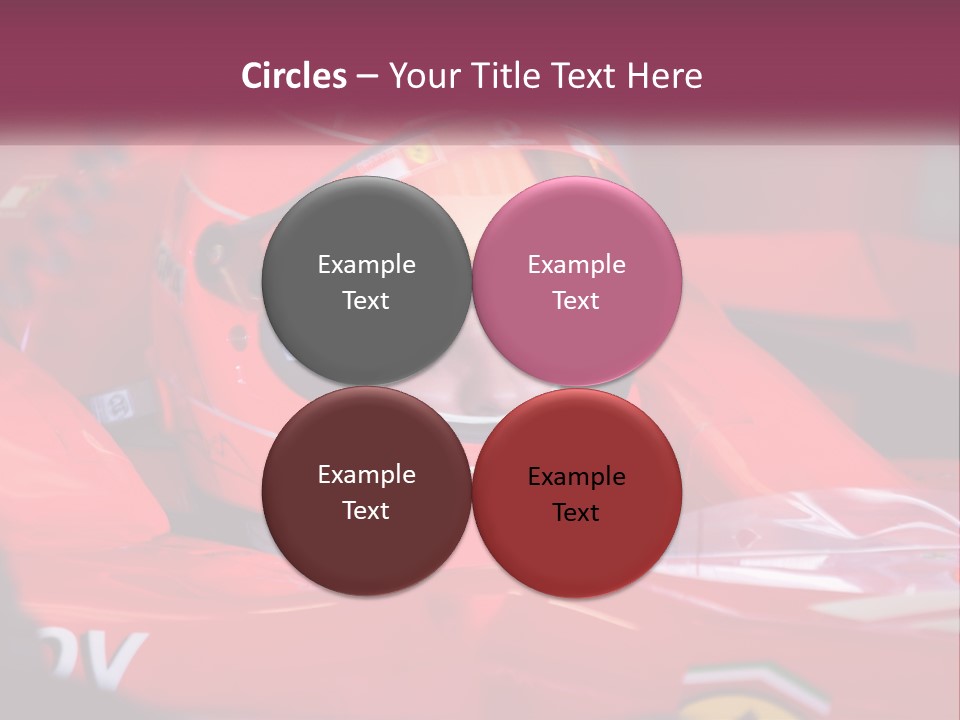 A Man In A Racing Car With A Helmet On PowerPoint Template