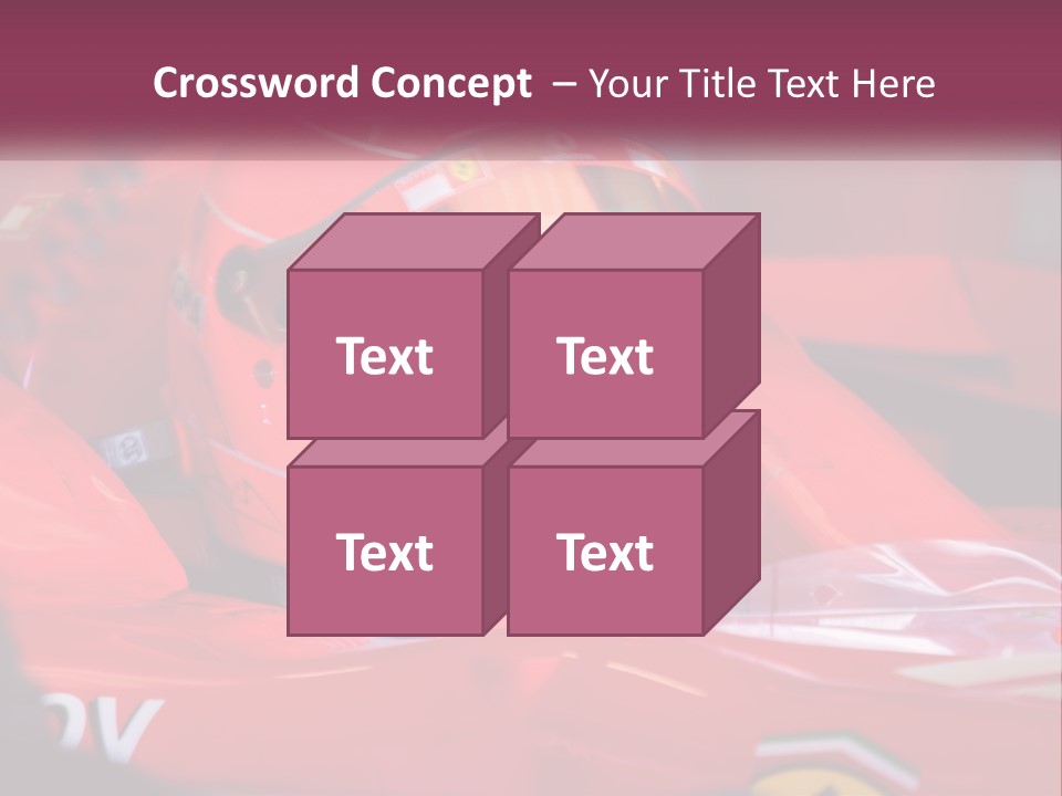A Man In A Racing Car With A Helmet On PowerPoint Template