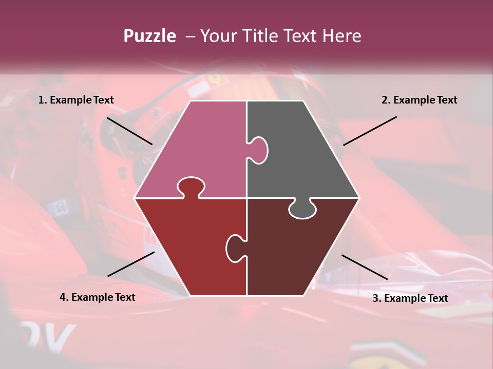 A Man In A Racing Car With A Helmet On PowerPoint Template