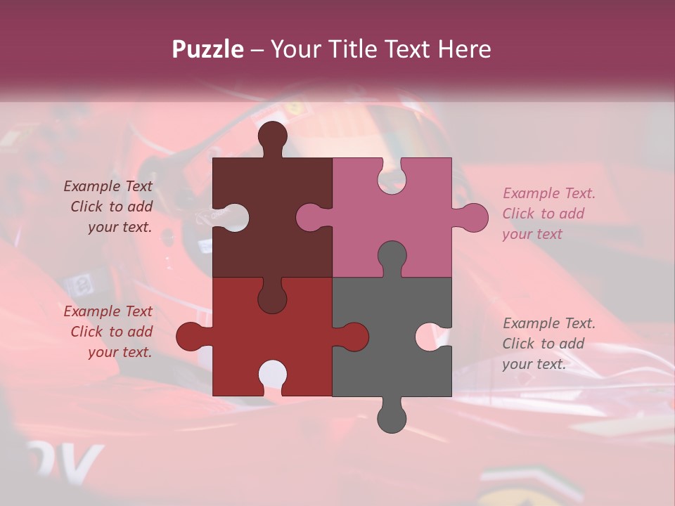 A Man In A Racing Car With A Helmet On PowerPoint Template