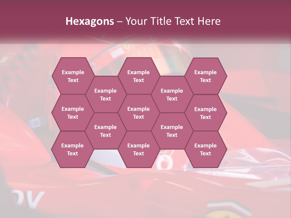 A Man In A Racing Car With A Helmet On PowerPoint Template