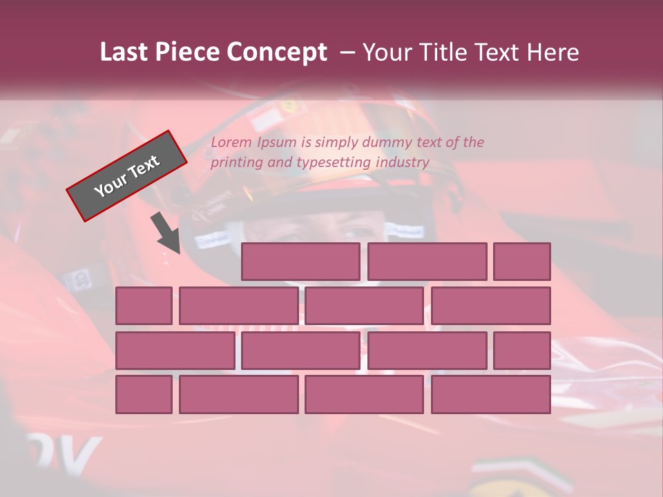 A Man In A Racing Car With A Helmet On PowerPoint Template