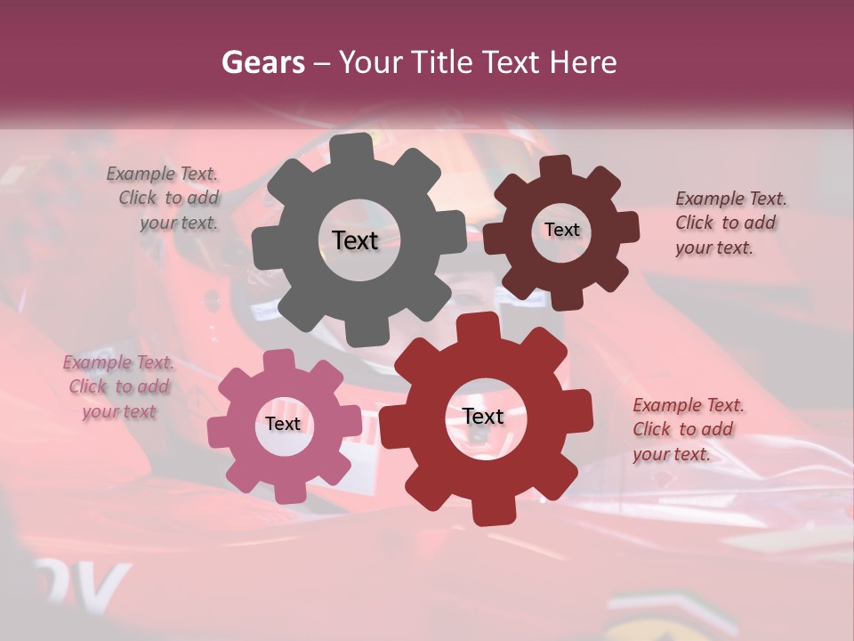 A Man In A Racing Car With A Helmet On PowerPoint Template