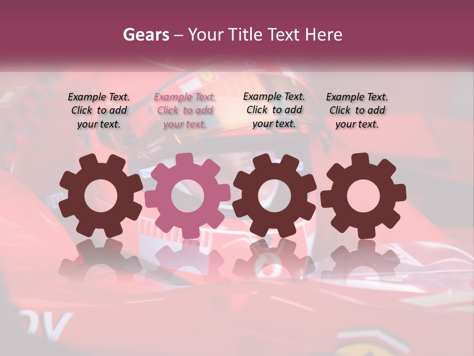 A Man In A Racing Car With A Helmet On PowerPoint Template