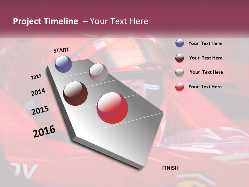 A Man In A Racing Car With A Helmet On PowerPoint Template
