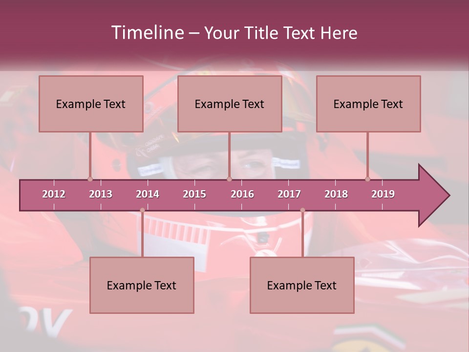 A Man In A Racing Car With A Helmet On PowerPoint Template