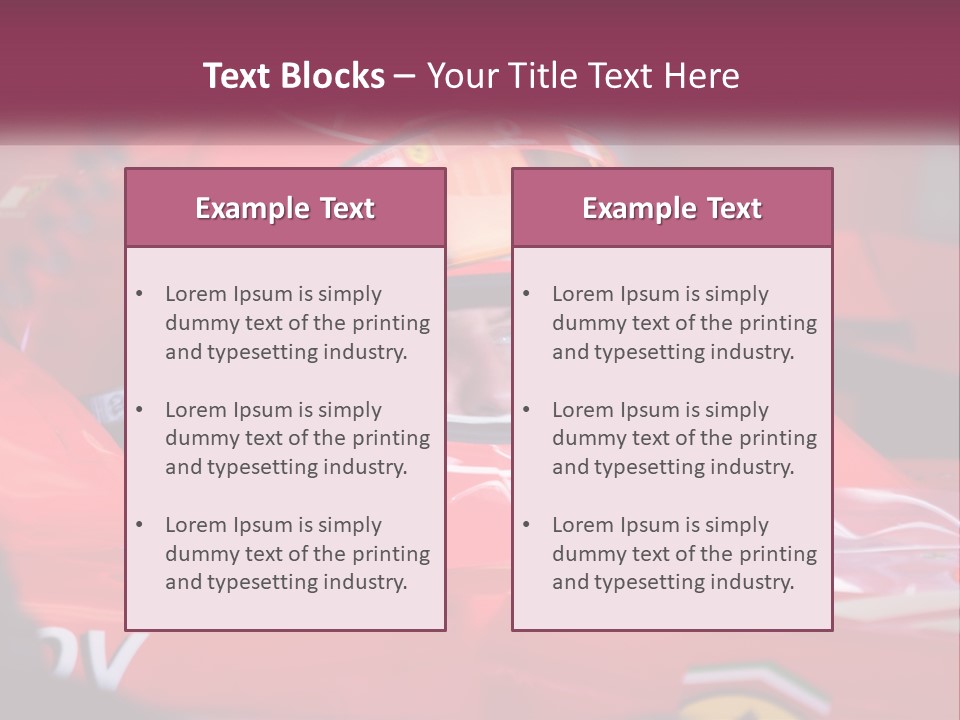 A Man In A Racing Car With A Helmet On PowerPoint Template