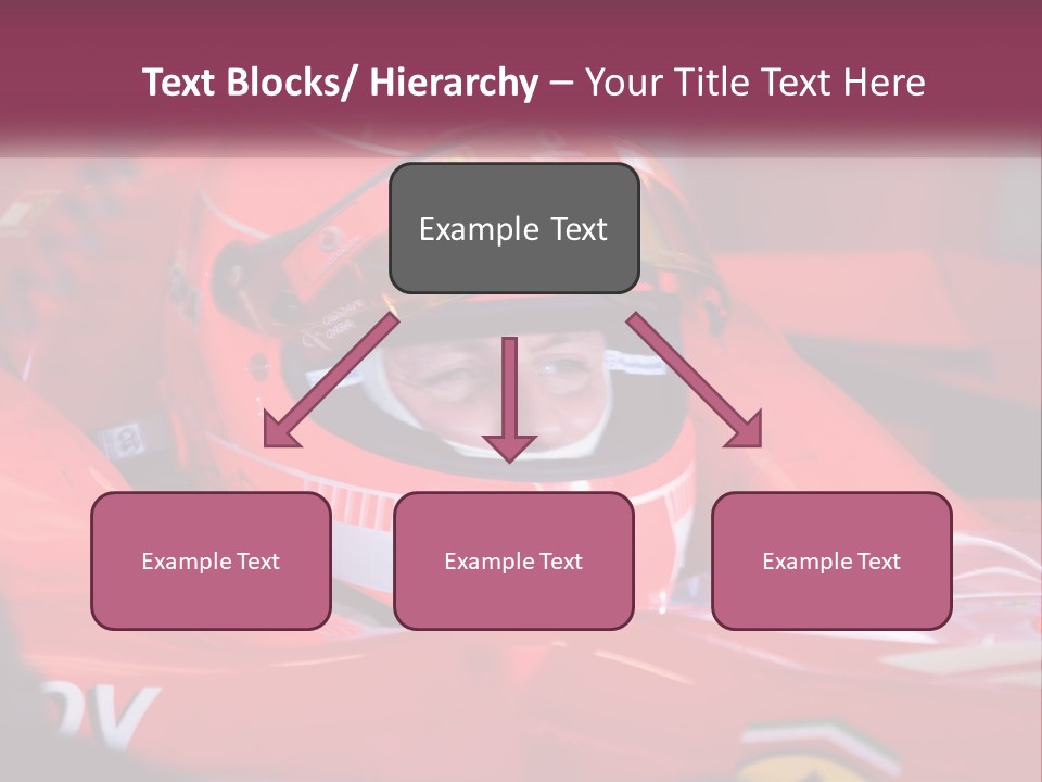 A Man In A Racing Car With A Helmet On PowerPoint Template