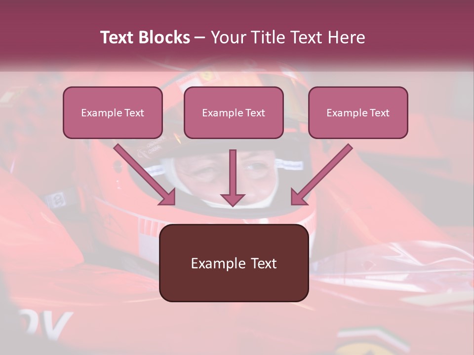 A Man In A Racing Car With A Helmet On PowerPoint Template