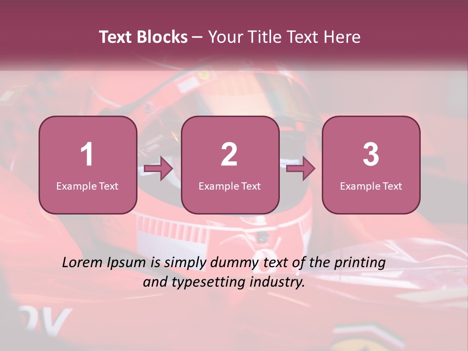 A Man In A Racing Car With A Helmet On PowerPoint Template