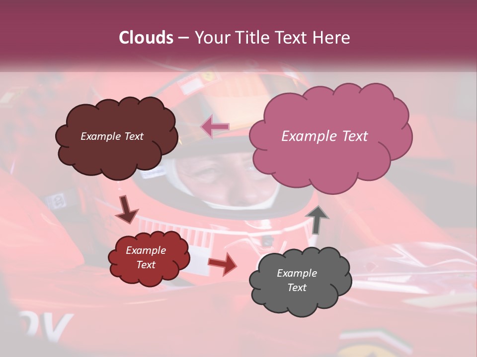 A Man In A Racing Car With A Helmet On PowerPoint Template