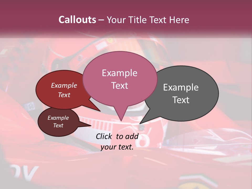 A Man In A Racing Car With A Helmet On PowerPoint Template
