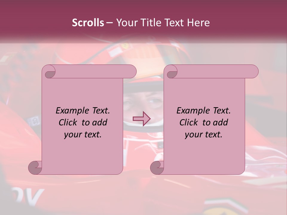 A Man In A Racing Car With A Helmet On PowerPoint Template