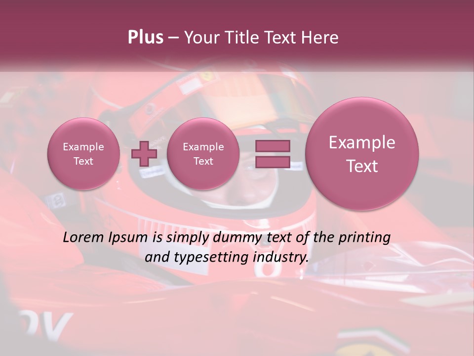 A Man In A Racing Car With A Helmet On PowerPoint Template