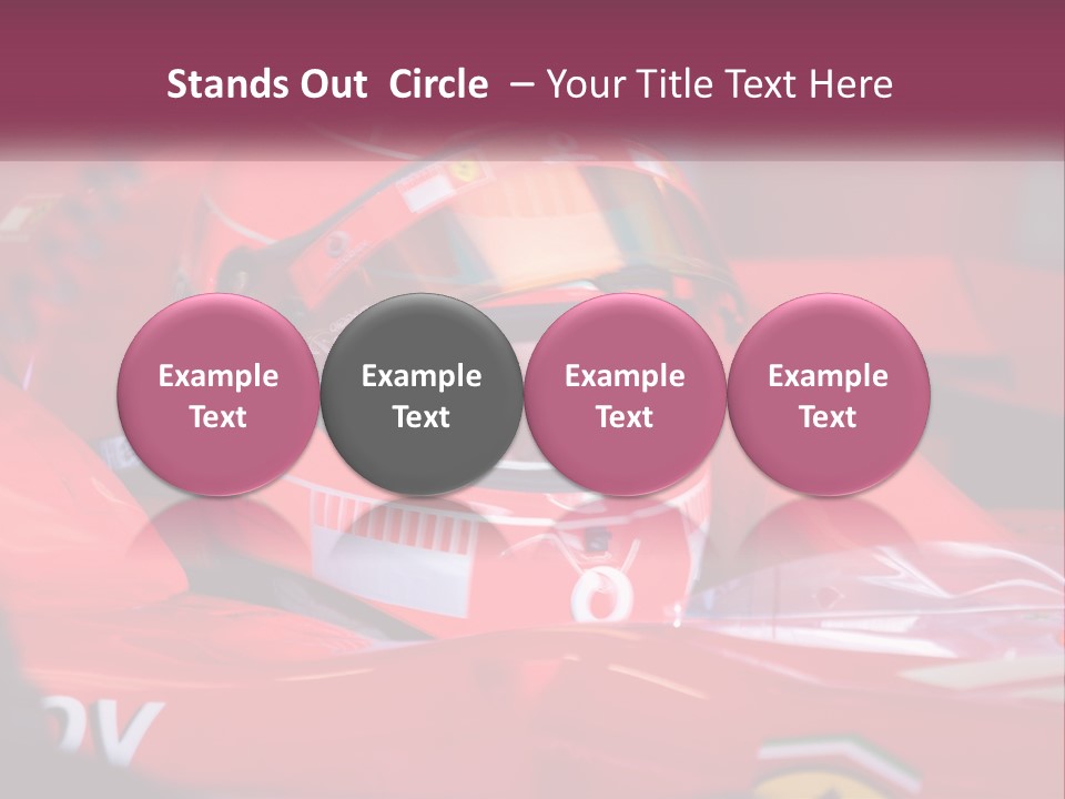 A Man In A Racing Car With A Helmet On PowerPoint Template