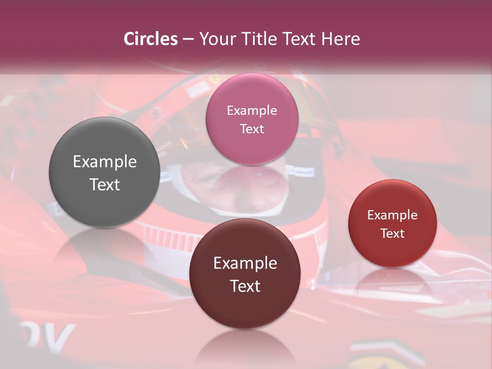 A Man In A Racing Car With A Helmet On PowerPoint Template