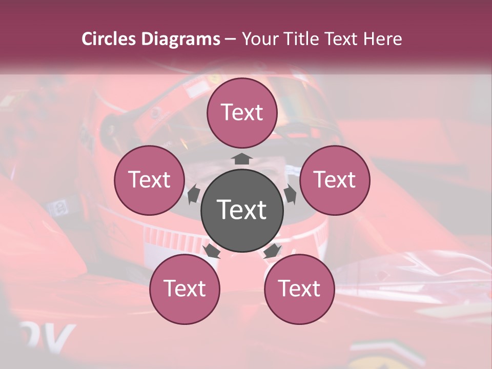 A Man In A Racing Car With A Helmet On PowerPoint Template