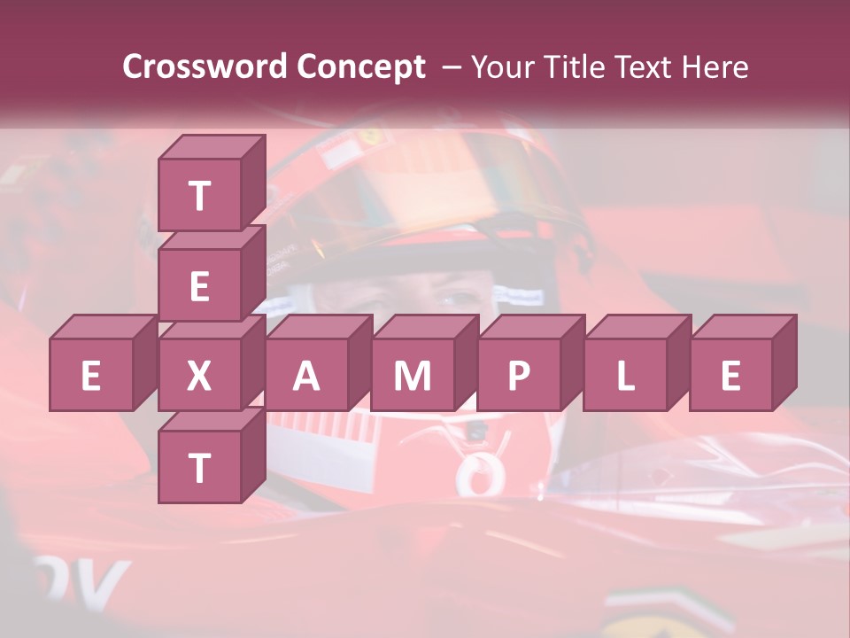 A Man In A Racing Car With A Helmet On PowerPoint Template