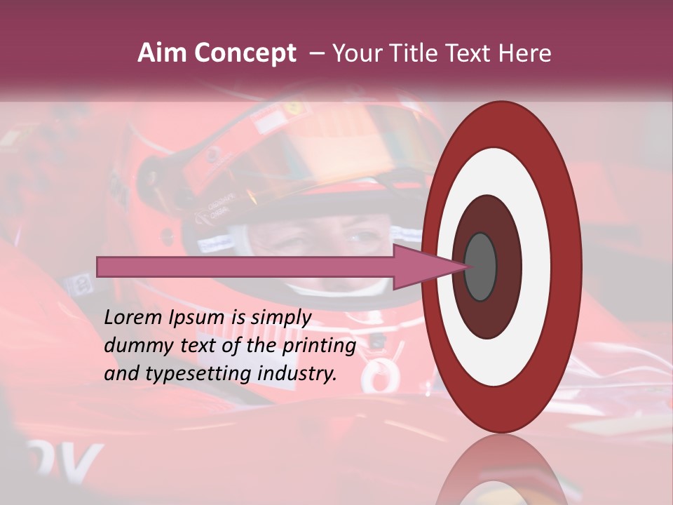 A Man In A Racing Car With A Helmet On PowerPoint Template