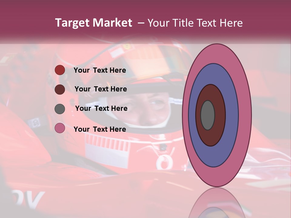 A Man In A Racing Car With A Helmet On PowerPoint Template