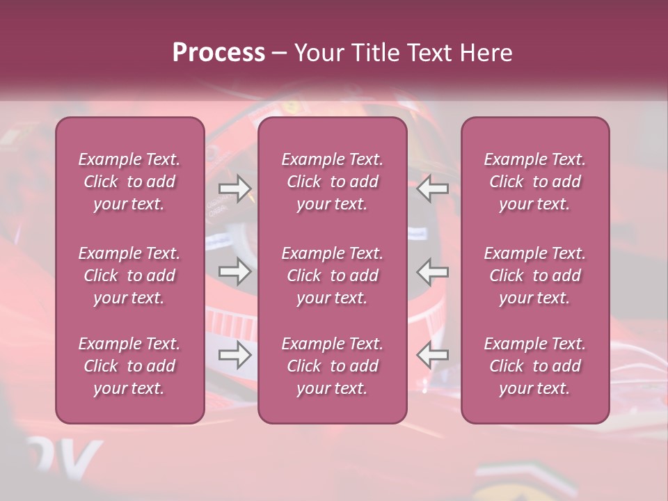 A Man In A Racing Car With A Helmet On PowerPoint Template