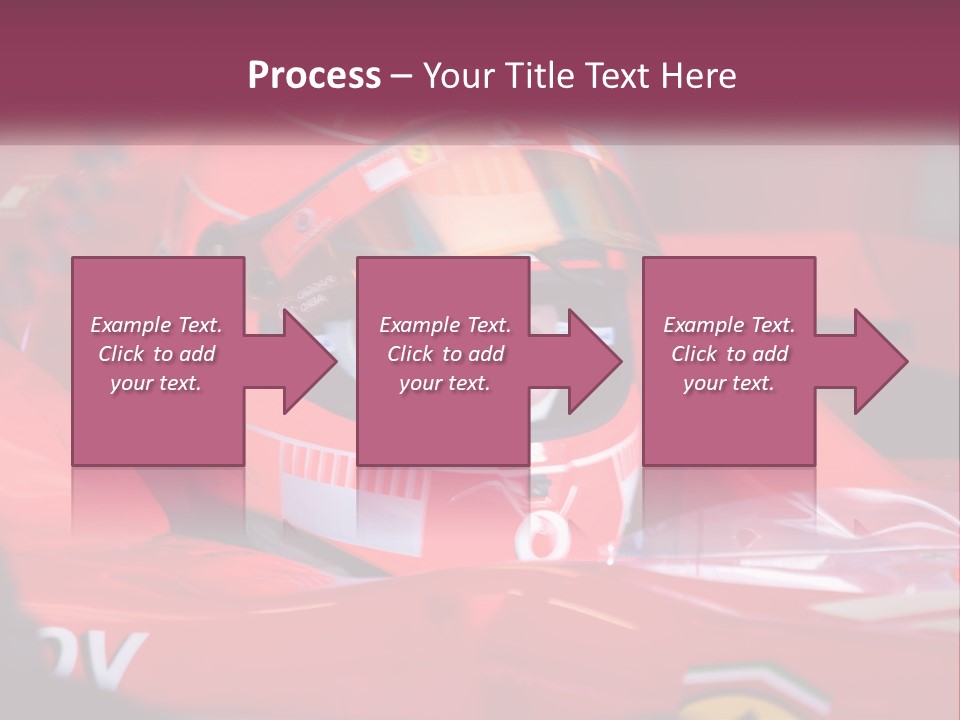 A Man In A Racing Car With A Helmet On PowerPoint Template