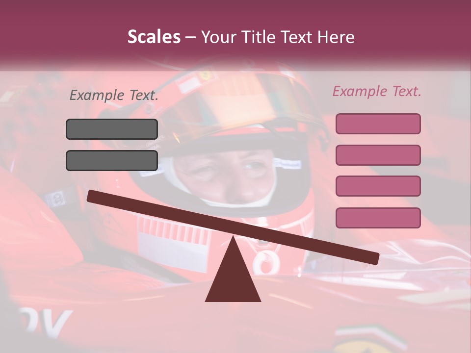 A Man In A Racing Car With A Helmet On PowerPoint Template