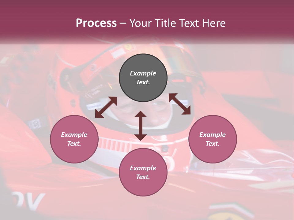 A Man In A Racing Car With A Helmet On PowerPoint Template