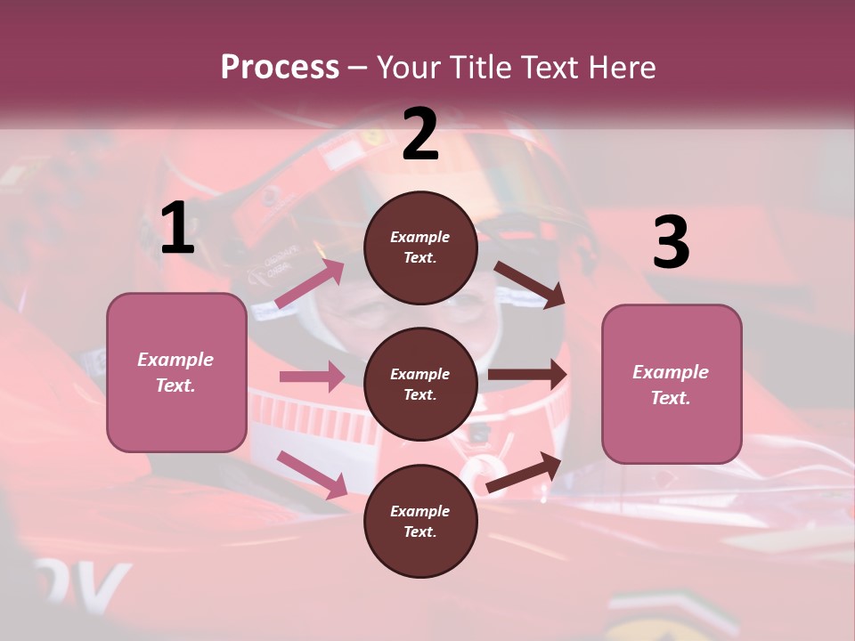 A Man In A Racing Car With A Helmet On PowerPoint Template