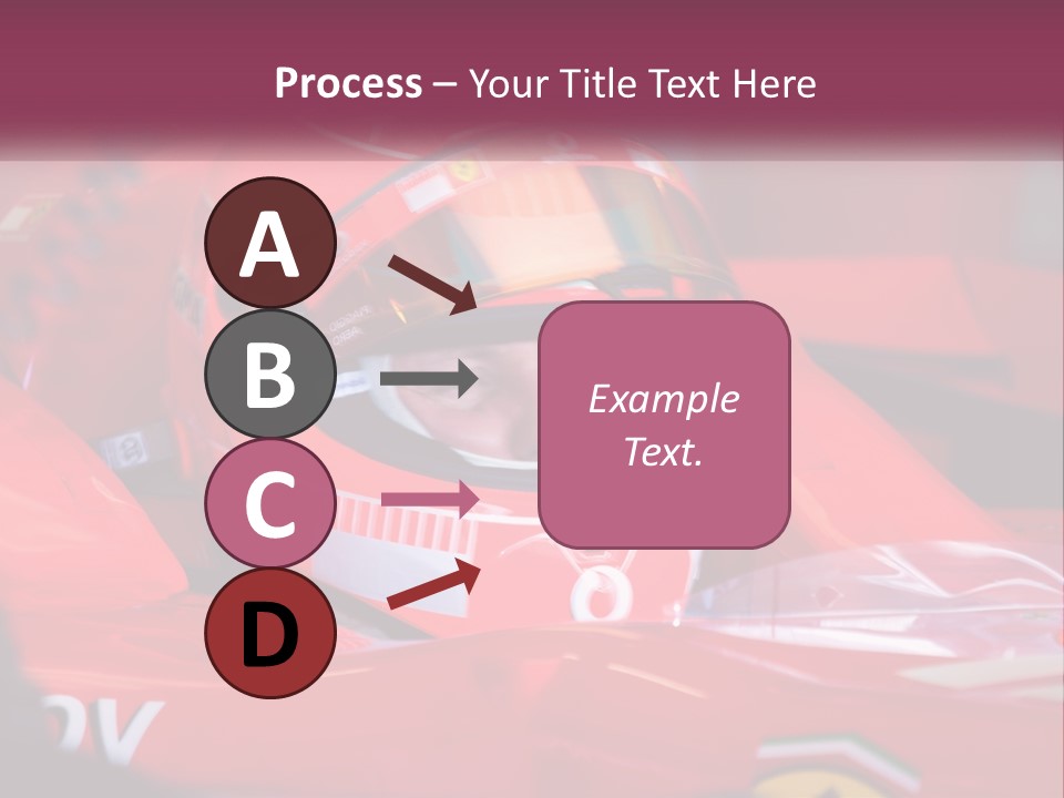 A Man In A Racing Car With A Helmet On PowerPoint Template