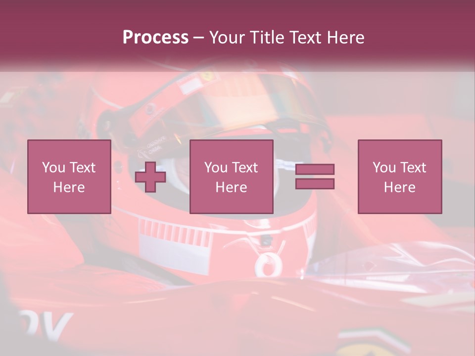 A Man In A Racing Car With A Helmet On PowerPoint Template