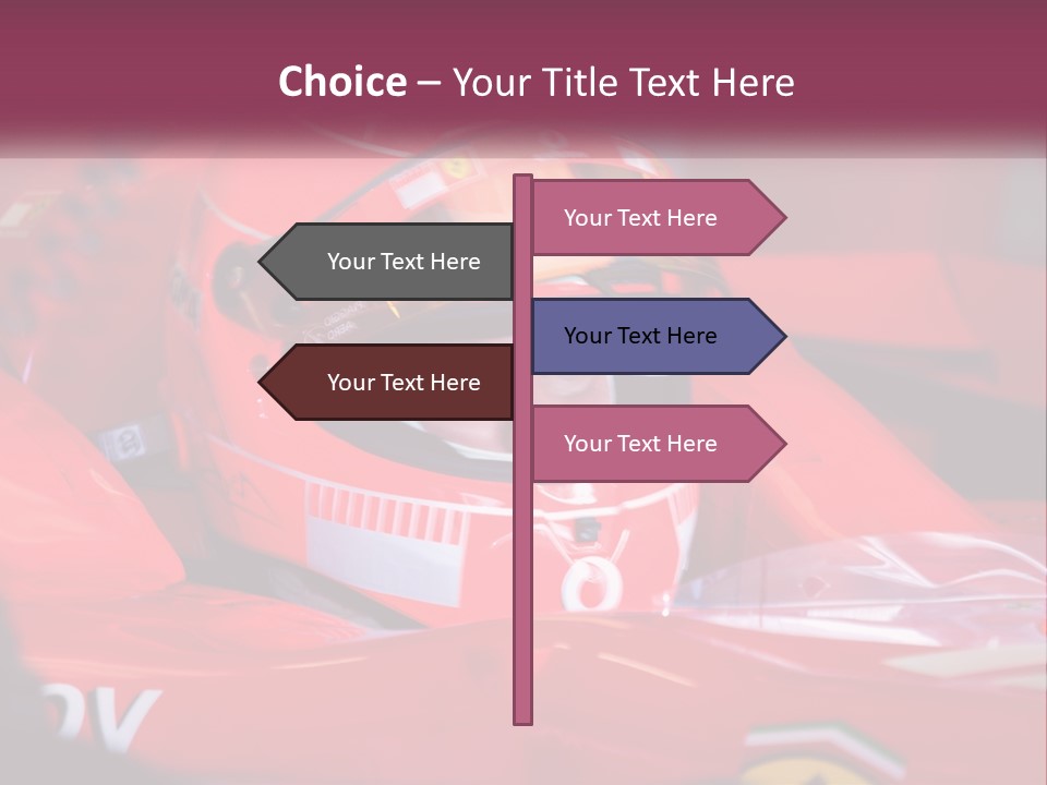 A Man In A Racing Car With A Helmet On PowerPoint Template