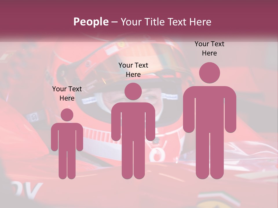 A Man In A Racing Car With A Helmet On PowerPoint Template