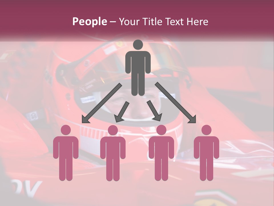 A Man In A Racing Car With A Helmet On PowerPoint Template
