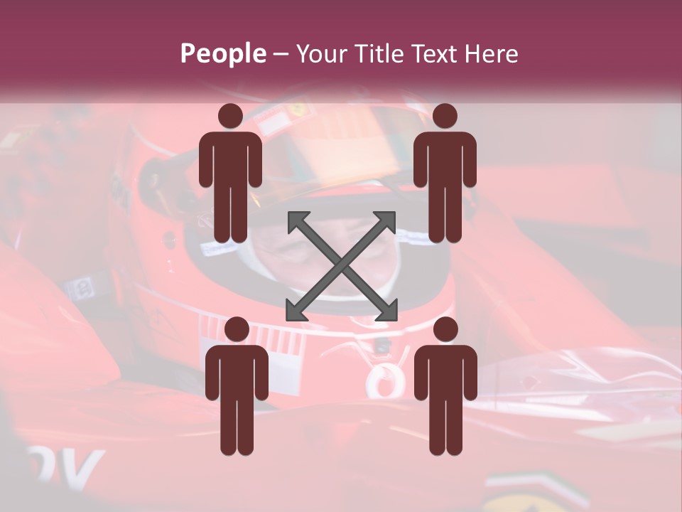 A Man In A Racing Car With A Helmet On PowerPoint Template