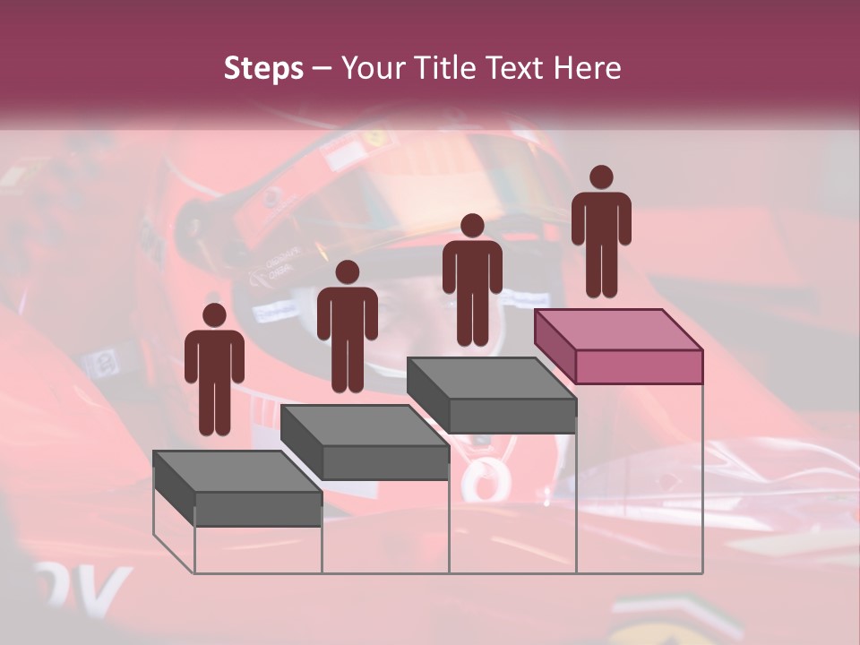 A Man In A Racing Car With A Helmet On PowerPoint Template